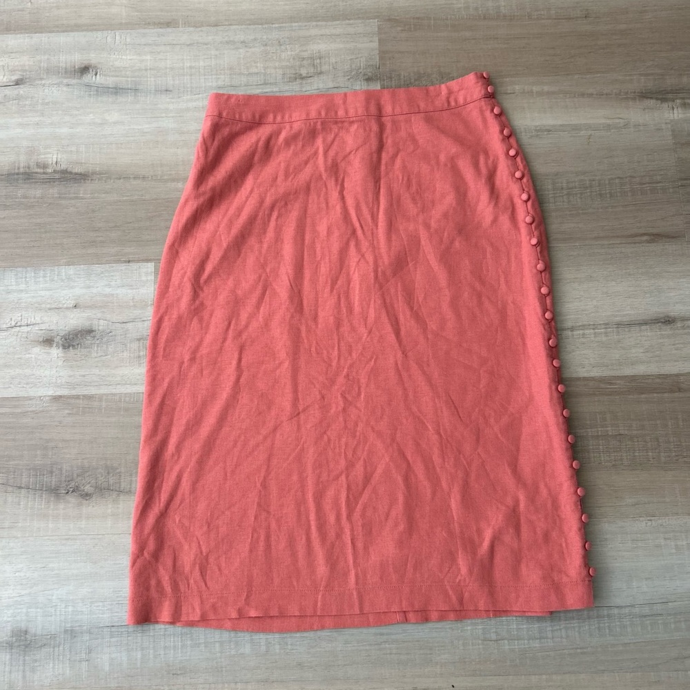 Madewell linen midi skirt